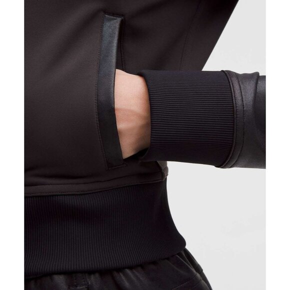 Lululemon Everlux Full-Zip Jacket Matte Foil Black Size 4 Womens Lightweight - Picture 2 of 3